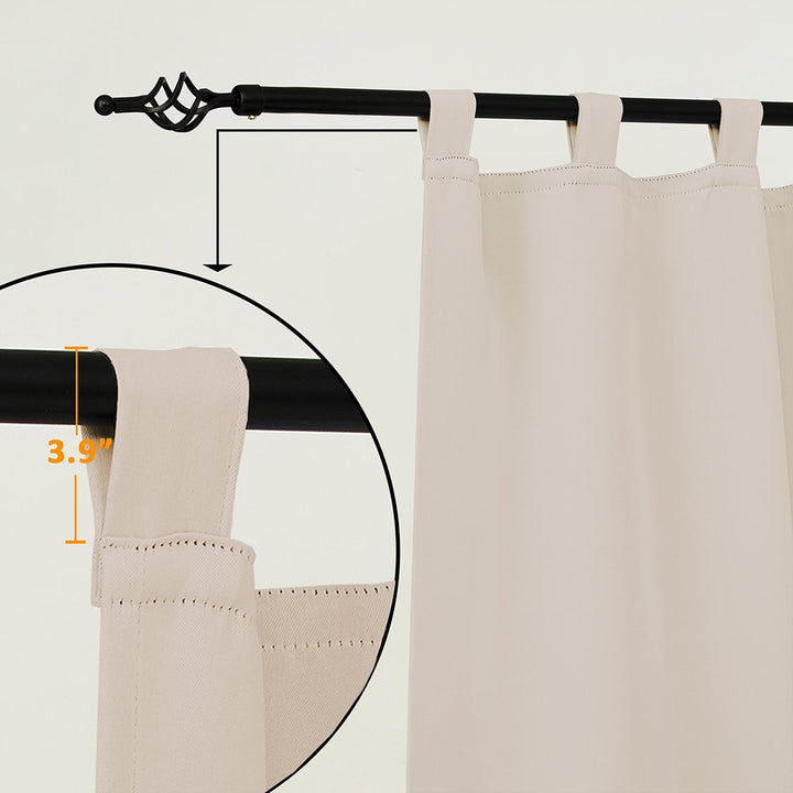 Suchoutdoor Outdoor Waterproof Curtains, Tab Top, for Porch/Pavilion/Patio, 1 Panel