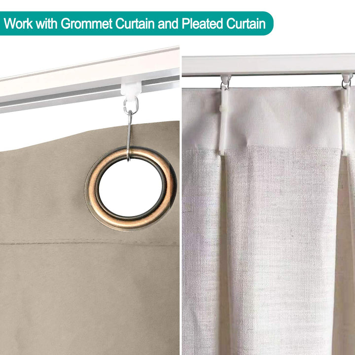 Curtain Track, Wall Mount Curtain Track, Room Divider Ceiling Track, Large Size, White