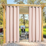 Suchoutdoor Outdoor Waterproof Curtains, Top Bottom Grommet, for Porch/Pavilion/Patio, 1 Panel