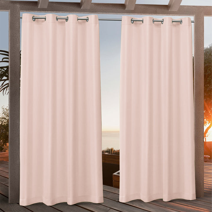 Suchoutdoor Outdoor Waterproof Curtains, Grommet Top Silver, for Porch/Pavilion/Patio, 1 Panel