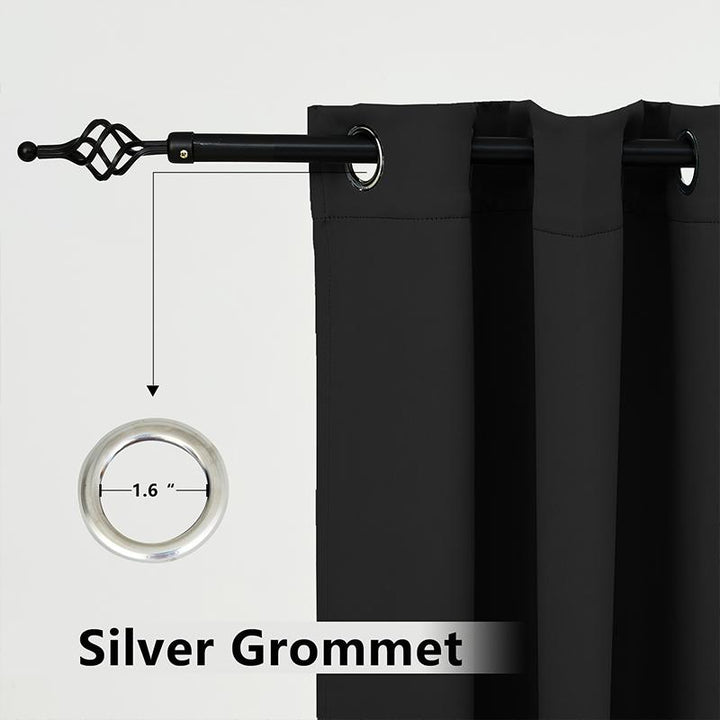 Suchoutdoor Outdoor Waterproof Curtains, Grommet Top Silver, for Porch/Pavilion/Patio, 1 Panel