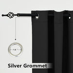Suchoutdoor Outdoor Waterproof Curtains, Grommet Top Silver, for Porch/Pavilion/Patio, 1 Panel