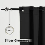 Suchoutdoor Outdoor Waterproof Curtains, Top Bottom Grommet, for Porch/Pavilion/Patio, 1 Panel