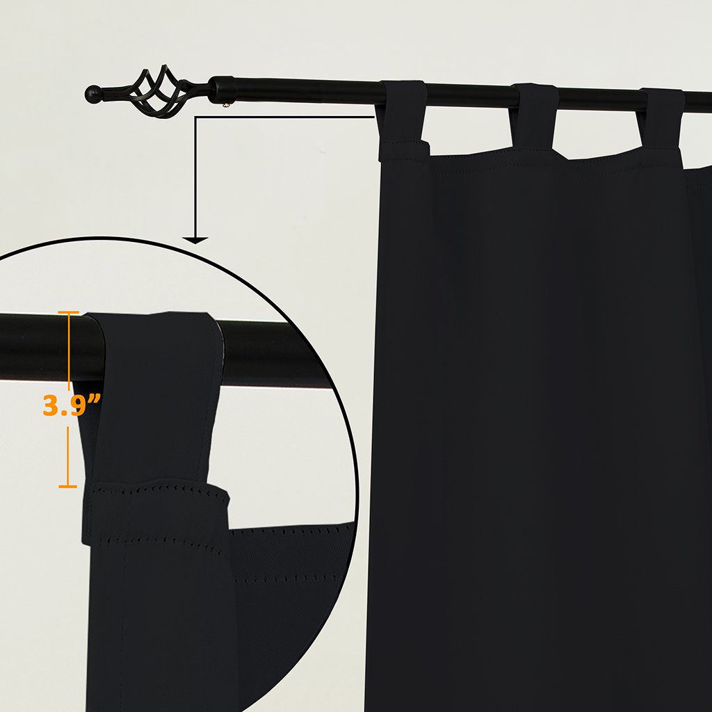 Suchoutdoor Outdoor Waterproof Curtains, Tab Top, for Porch/Pavilion/Patio, 1 Panel
