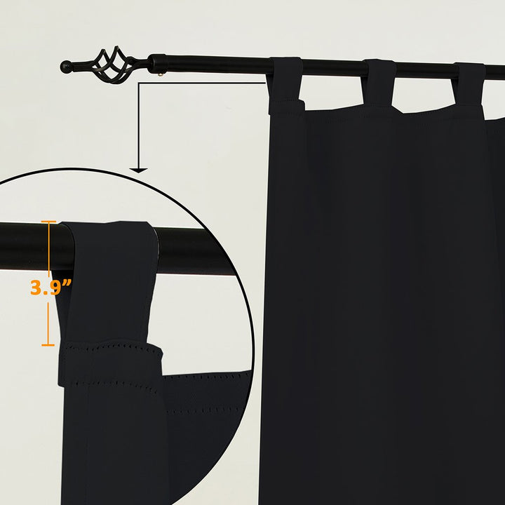Suchoutdoor Outdoor Waterproof Curtains, Tab Top, for Porch/Pavilion/Patio, 1 Panel