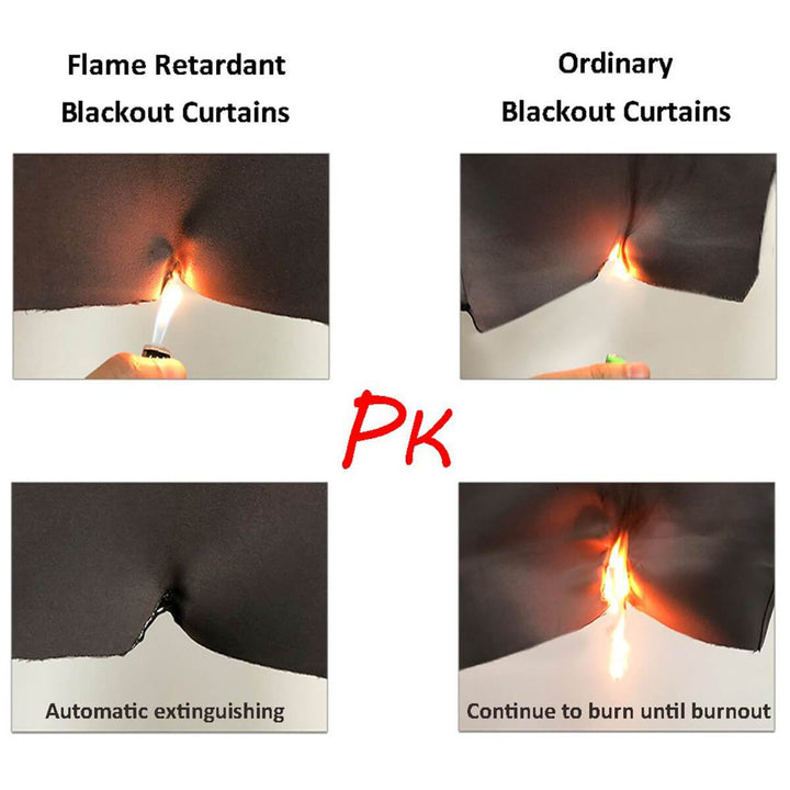 Suchoutdoor Flame Retardant Curtains, Grommet Top Silver, for Schools/Hospitals/Houses, 1 Panel