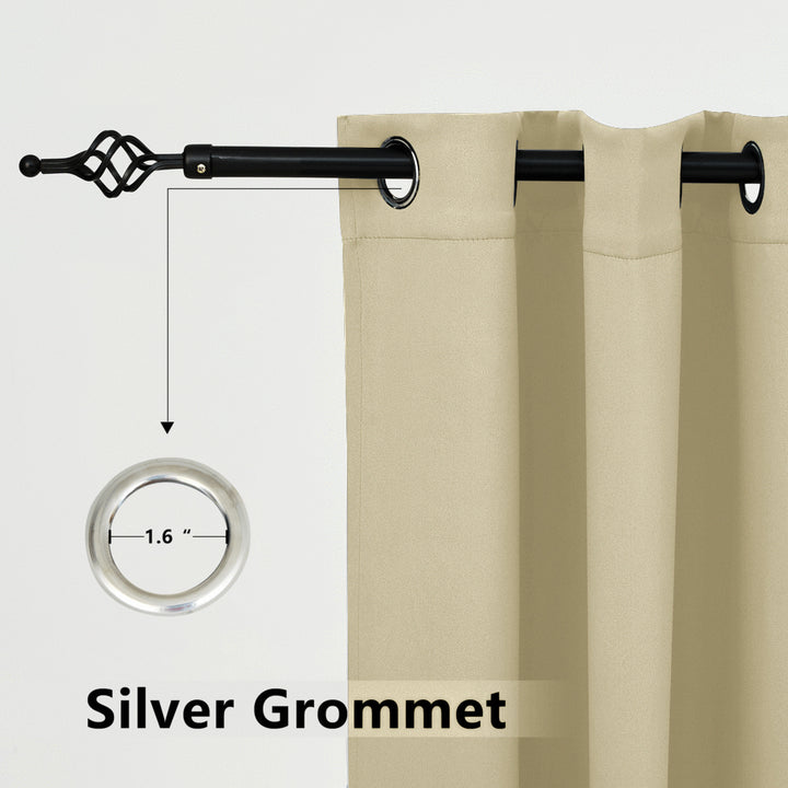 Suchoutdoor 100% Blackout Waterproof Outdoor Curtains, 1 Panel