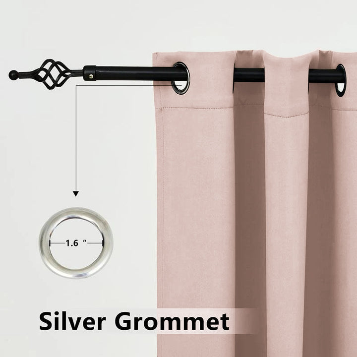 Suchoutdoor Outdoor Waterproof Curtains, Grommet Top Silver, for Porch/Pavilion/Patio, 1 Panel