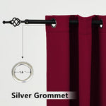 Suchoutdoor Outdoor Waterproof Curtains, Top Bottom Grommet, for Porch/Pavilion/Patio, 1 Panel
