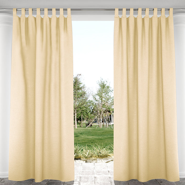 Suchoutdoor Outdoor Waterproof Curtains, Velcro Tab Top, for Porch/Pavilion/Patio, 1 Panel