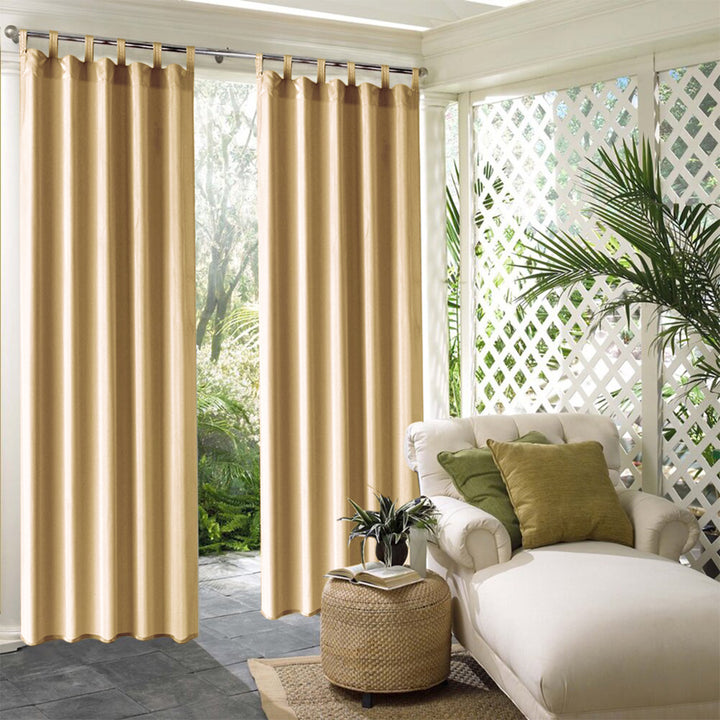 Suchoutdoor Outdoor Waterproof Curtains, Tab Top, for Porch/Pavilion/Patio, 1 Panel