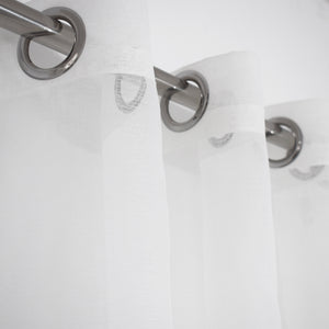 Suchoutdoor Outdoor Waterproof Curtains Sheer, Grommet Top Silver, for Porch/Pavilion/Patio, 1 Panel