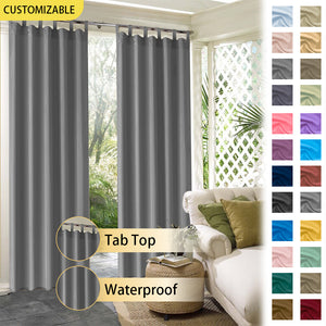 Suchoutdoor Outdoor Waterproof Curtains, Tab Top, for Porch/Pavilion/Patio, 1 Panel