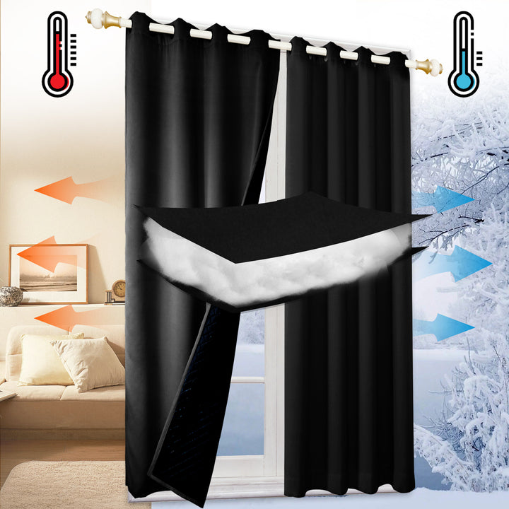Outdoor Cold Proof Curtains to Reduce Noise Insulation Blackout, Cold Proof Outdoor Curtains