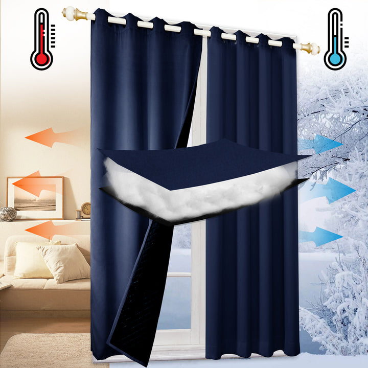 Outdoor Cold Proof Curtains to Reduce Noise Insulation Blackout, Cold Proof Outdoor Curtains