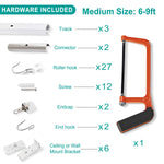 Curtain Track, Wall Mount Curtain Track, Room Divider Ceiling Track, Large Size, White