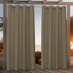 Suchoutdoor Outdoor Waterproof Curtains, Grommet Top Silver, for Porch/Pavilion/Patio, 1 Panel