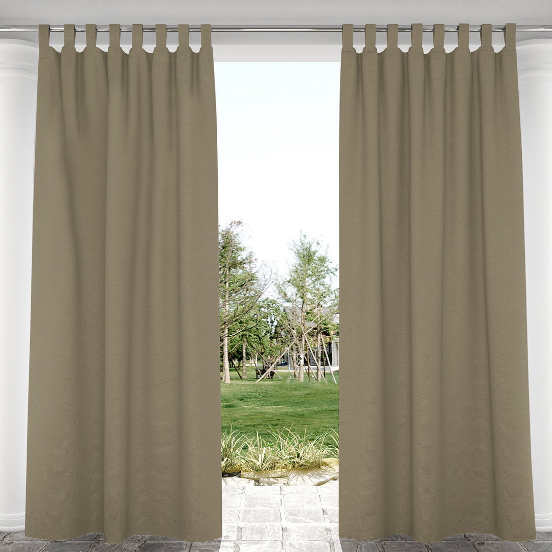 Suchoutdoor Outdoor Waterproof Curtains, Velcro Tab Top, for Porch/Pavilion/Patio, 1 Panel
