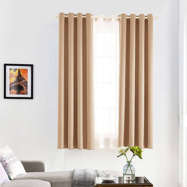 Suchoutdoor Flame Retardant Curtains, Grommet Top Silver, for Schools/Hospitals/Houses, 1 Panel