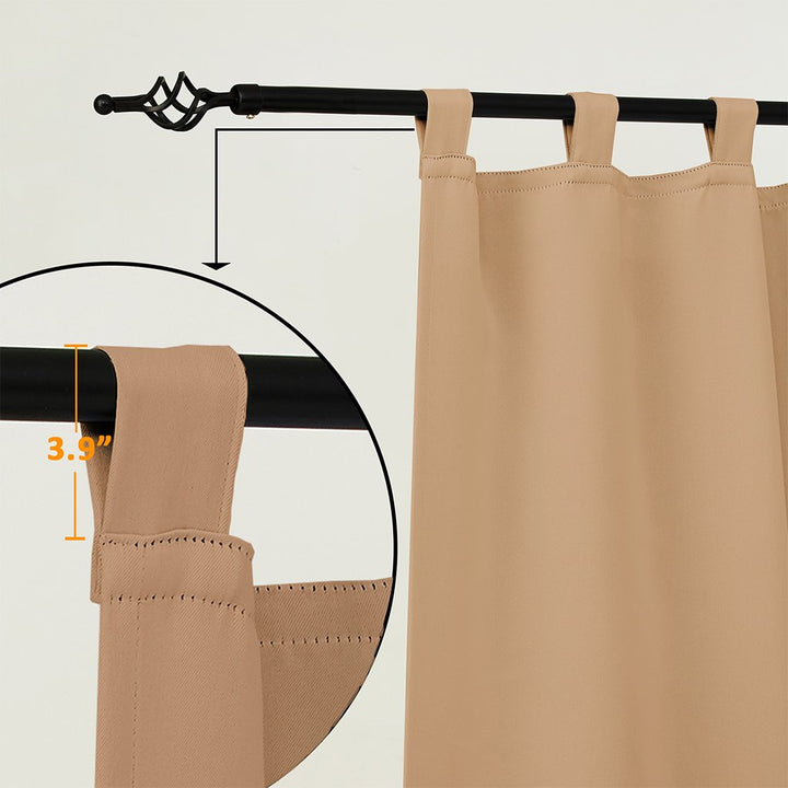 Suchoutdoor Outdoor Waterproof Curtains, Tab Top, for Porch/Pavilion/Patio, 1 Panel