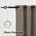 Suchoutdoor Outdoor Waterproof Curtains, Top Bottom Grommet, for Porch/Pavilion/Patio, 1 Panel