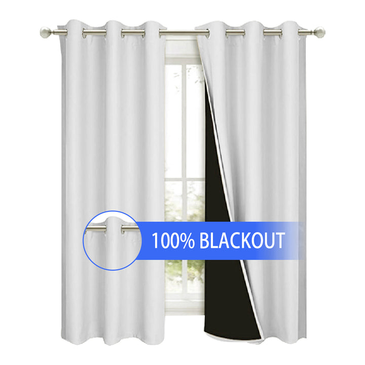 100% Blackout Sound Insulation Room Window &amp; Patio Curtain Panels, 1 Pcs