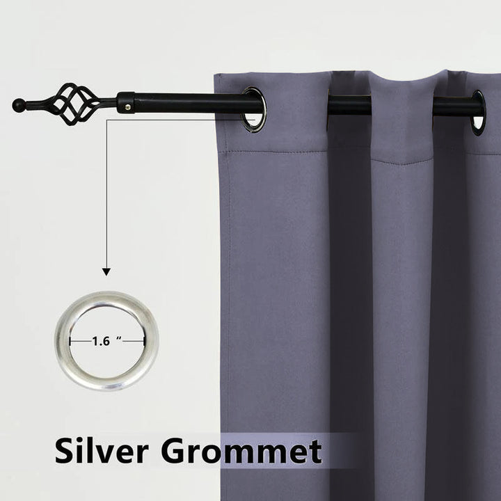 Suchoutdoor Outdoor Waterproof Curtains, Top Bottom Grommet, for Porch/Pavilion/Patio, 1 Panel