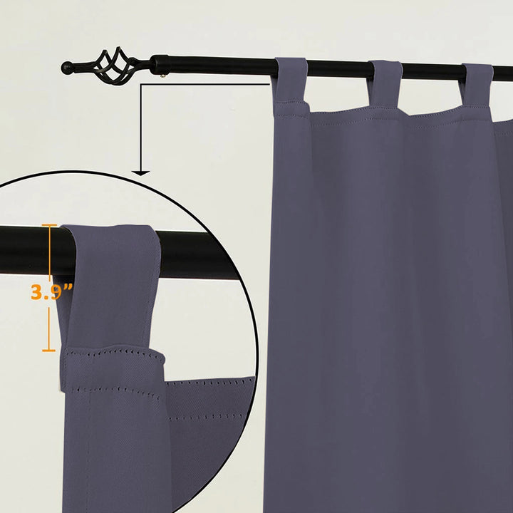 Suchoutdoor Outdoor Waterproof Curtains, Tab Top, for Porch/Pavilion/Patio, 1 Panel