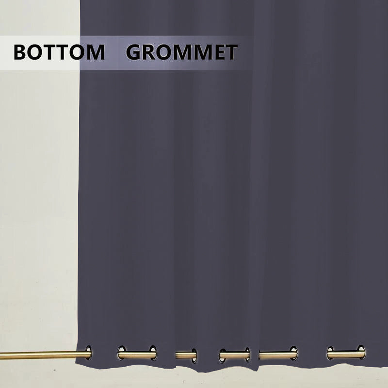 Suchoutdoor Outdoor Waterproof Curtains, Top Bottom Grommet, for Porch/Pavilion/Patio, 1 Panel