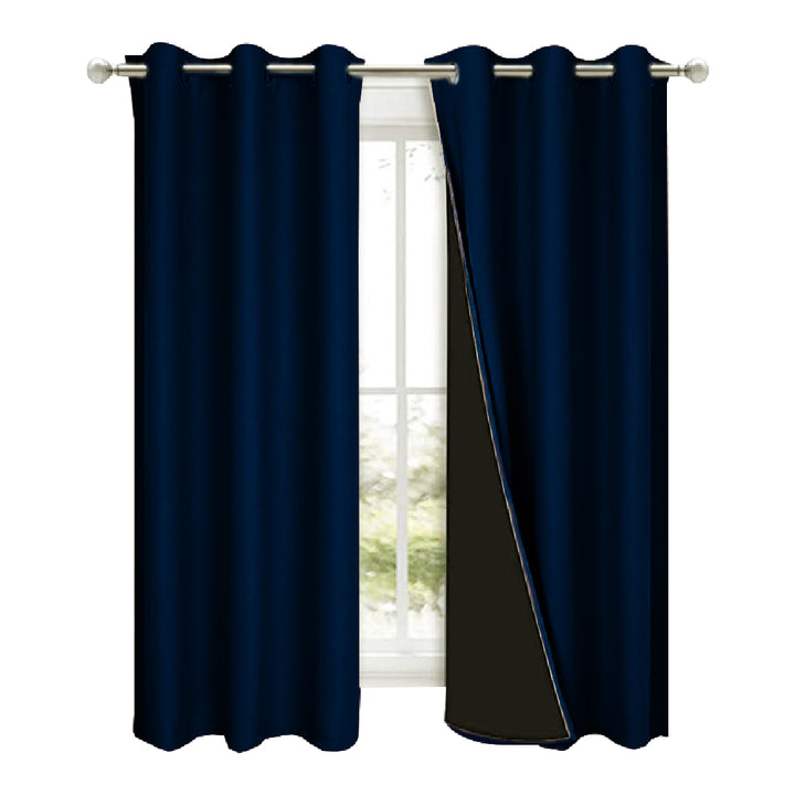 100% Blackout Sound Insulation Room Window &amp; Patio Curtain Panels, 1 Pcs