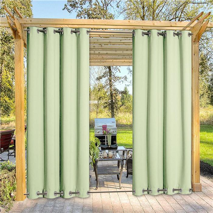 Suchoutdoor Outdoor Waterproof Curtains, Top Bottom Grommet, for Porch/Pavilion/Patio, 1 Panel