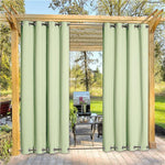 Suchoutdoor Outdoor Waterproof Curtains, Top Bottom Grommet, for Porch/Pavilion/Patio, 1 Panel