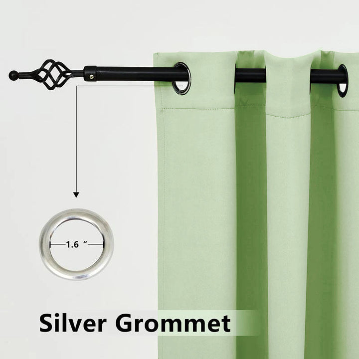Suchoutdoor Outdoor Waterproof Curtains, Grommet Top Silver, for Porch/Pavilion/Patio, 1 Panel