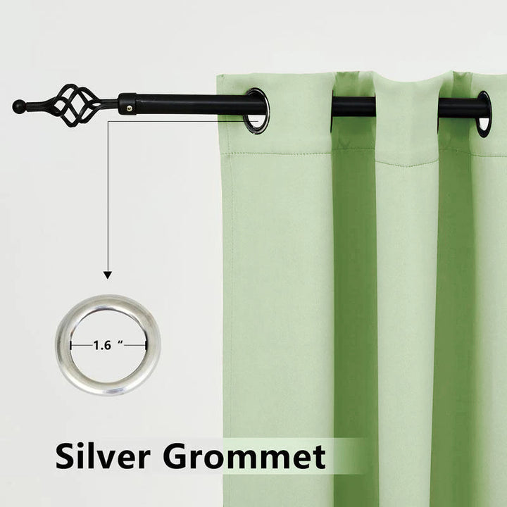 Suchoutdoor Outdoor Waterproof Curtains, Top Bottom Grommet, for Porch/Pavilion/Patio, 1 Panel