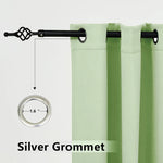 Suchoutdoor Outdoor Waterproof Curtains, Top Bottom Grommet, for Porch/Pavilion/Patio, 1 Panel