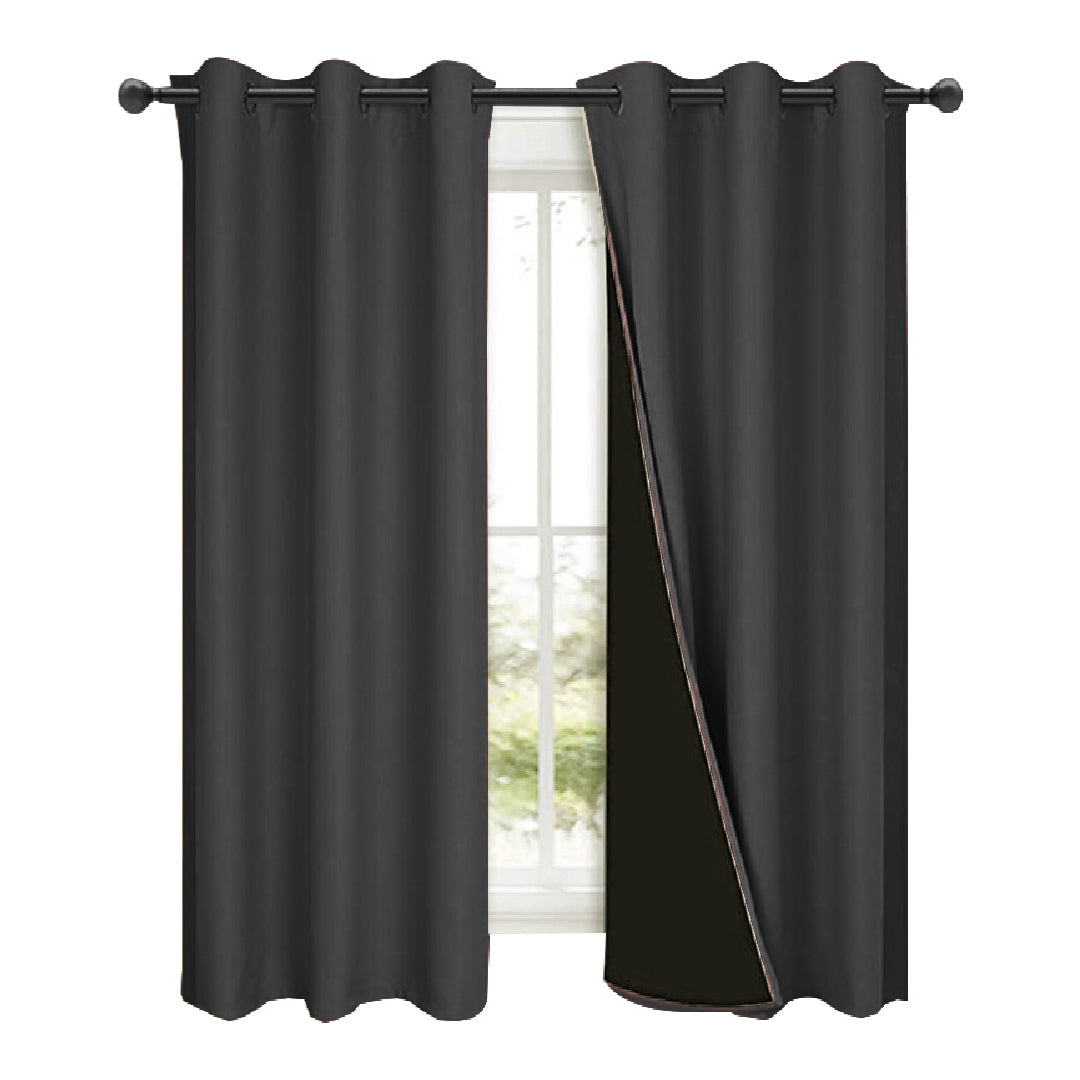 100% Blackout Sound Insulation Room Window &amp; Patio Curtain Panels, 1 Pcs