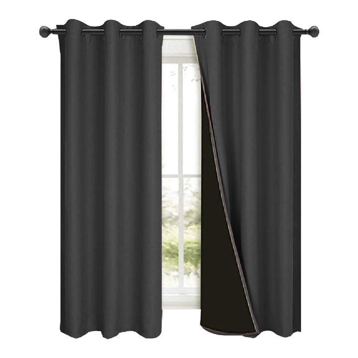 100% Blackout Sound Insulation Room Window &amp; Patio Curtain Panels, 1 Pcs