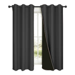 100% Blackout Sound Insulation Room Window & Patio Curtain Panels, 1 Pcs