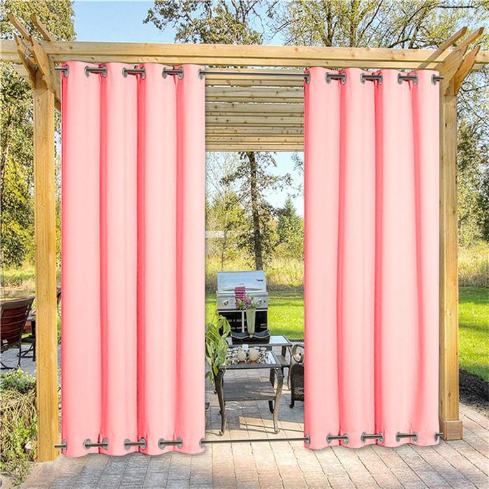Suchoutdoor Outdoor Waterproof Curtains, Top Bottom Grommet, for Porch/Pavilion/Patio, 1 Panel