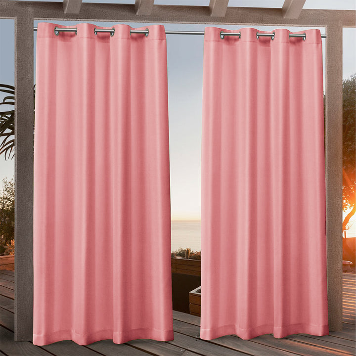 Suchoutdoor Outdoor Waterproof Curtains, Grommet Top Silver, for Porch/Pavilion/Patio, 1 Panel