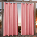 Suchoutdoor Outdoor Waterproof Curtains, Grommet Top Silver, for Porch/Pavilion/Patio, 1 Panel