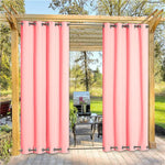 Suchoutdoor Outdoor Waterproof Curtains, Top Bottom Grommet, for Porch/Pavilion/Patio, 1 Panel