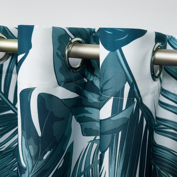 Printing Floral Outdoor Waterproof Grommet Top , Bottom or Tab Top Curtains, 1 Panel