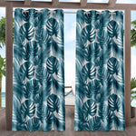 Printing Floral Outdoor Waterproof Grommet Top , Bottom or Tab Top Curtains, 1 Panel