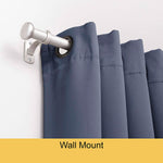 Curtain Rod 37" to 72" / 72” to 144” Adjustable, 1 Inch Diameter Curtain Rods, Black Or Brushed Nickel Adjustable Curtain Rod