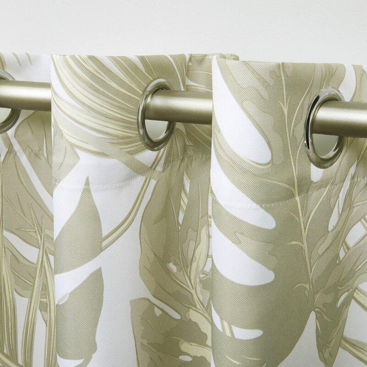Printing Floral Outdoor Waterproof Grommet Top , Bottom or Tab Top Curtains, 1 Panel