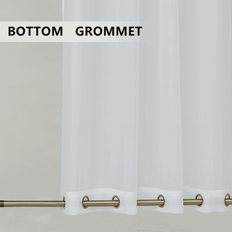 Suchoutdoor Outdoor Waterproof Curtains Sheer, Top Bottom Grommet, for Porch/Pavilion/Patio, 1 Panel