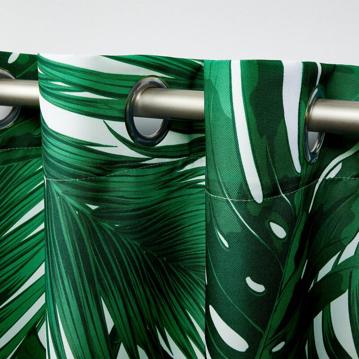 Printing Floral Outdoor Waterproof Grommet Top , Bottom or Tab Top Curtains, 1 Panel