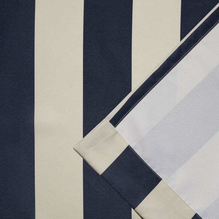 Striped Outdoor Waterproof Grommet Top Curtains, 1 Panel