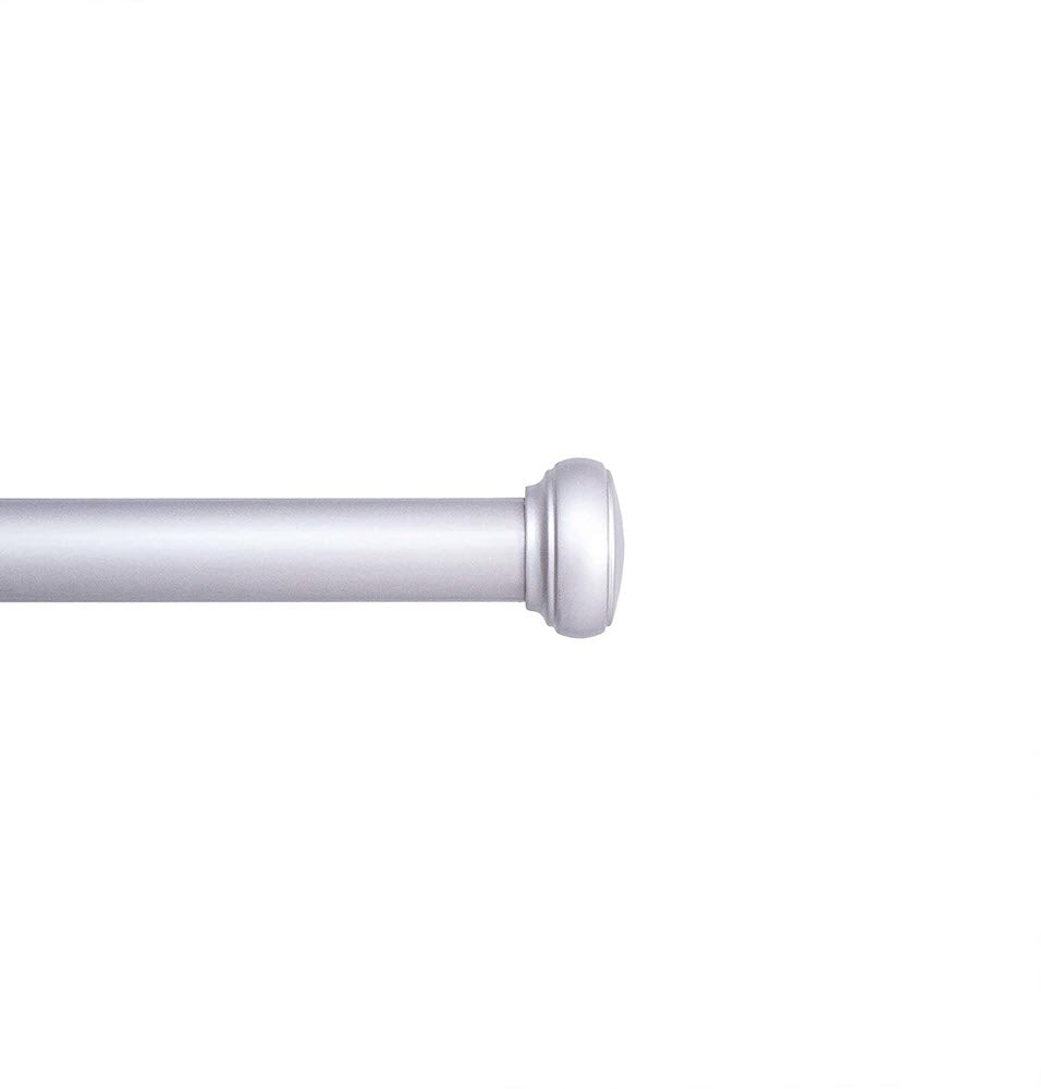 Curtain Rod 37" to 72" / 72” to 144” Adjustable, 1 Inch Diameter Curtain Rods, Black Or Brushed Nickel Adjustable Curtain Rod